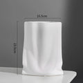 Axyaa Silver Ceramic Plant Vase: Elegant Floral Art Pot for Home & Hotel Decoration