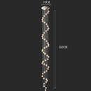 Axyaa Crystal Chandelier Stair Pendant Lamp Living Room Interior Lighting