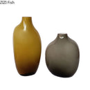 Axyaa Circular Glass Vase Desk Decoration Hydroponics Flower Pots Modern Decor