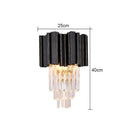 Axyaa Gold Crystal Wall Lamp with LED Light for Home Lighting