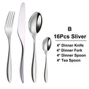 Axyaa Stainless Steel Cutlery Set | Mirror Finish Flatware Knife Fork Spoon Dining Set