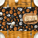 Axyaa Halloween Pumpkin Ghost Table Runner - Festive Farmhouse Decor