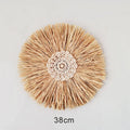 Axyaa Nordic Rattan Wall Basket Decor - Hanging Ornament and Crafted Wall Frame