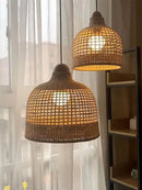 Axyaa Rattan Hanging Chandelier Light Fixture - Japanese Pendant Lamp