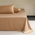 Axyaa Mulberry Silk Flat Sheet - High End Smooth Bed Linen - Solid Color