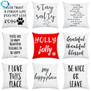 Axyaa Beauty Life Place Love Polyester Cushion Cover Decorative Pillow Case