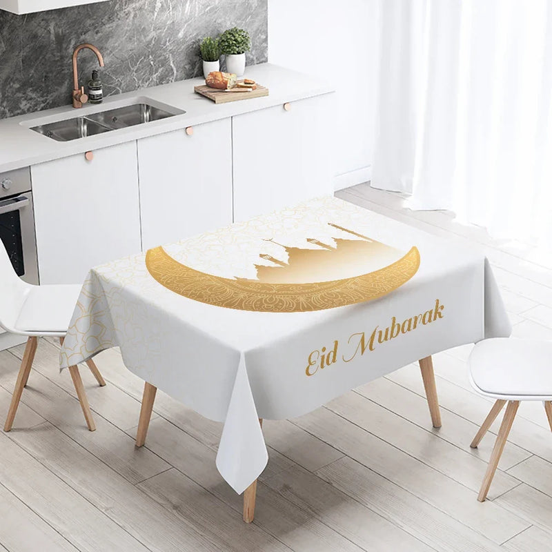 Elegant Ramadan Calligraphy Tablecloth by Axyaa