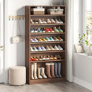Axyaa 9-Tier Wood Shoe Storage Cabinet for 40-45 Pairs, 70.8'' Tall with Open Shelves