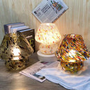Axya Stained Glass Mushroom Table Lamp - Nordic Modern Design - Large & Small Sizes