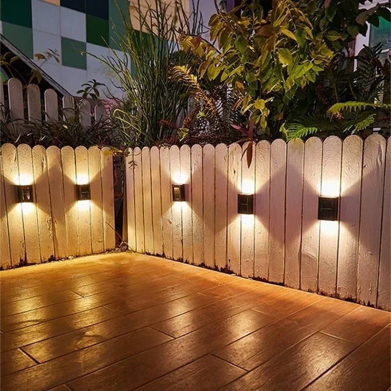 Axyaa Solar Outdoor Wall Spot Lights - Sunlight Powered Waterproof Lamp