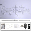 Axyaa 76cm Congratulations Neon Sign for Graduation Party Decor and College Room