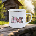 Axyaa Couple Bear Enamel Mug - Valentine's Coffee Cup Gift