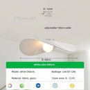 Axyaa Nordic Fabric Chandelier with Glass Shades Luminarias