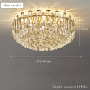 Axyaa Modern Crystal Ceiling Chandelier LED Pendant Light for Living Room Bedroom