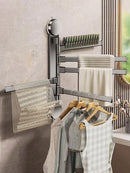 Axyaa Rotating Towel Rack: Multi-bar, Folding, Kitchen & Bathroom Storage Rack