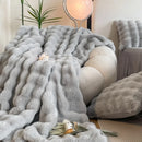 Axyaa Class A 480g Rex Rabbit Hair Blanket - Multi-functional Quilt Cover & Leisure Blanket