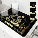 Axyaa Halloween Flower Diatoms Coffee Cup Drying Mat