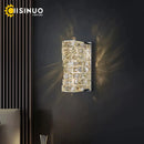 Axyaa Sparkling Crystal LED Wall Lamp in Gold/Chrome for Living Room, Bedroom, Study Hallway