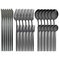 Axyaa 30-Piece Silver Stainless Steel Cutlery Set for Party Kitchen