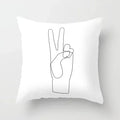 Axyaa Abstract Art Couple Portrait Pillow Cover 45X45CM