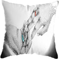 Axyaa Abstract Hands Art Decor Pillow Cover 45x45cm