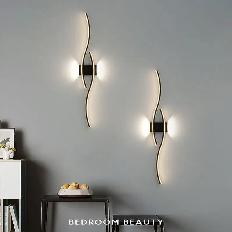 Axya Modern LED Wall Lamp in Black, White, Gold - Stylish Indoor Lighting Fixture