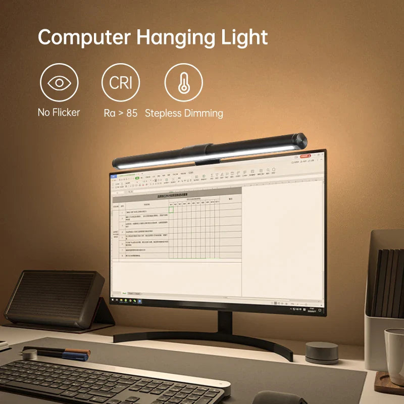 Axyaa RGB LED Monitor Hanging Light Bar for Computer Desk Lamps