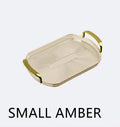 Axyaa Light Luxury Transparent Tea Tray Organizer for Home Decor and Storage