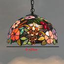 Axyaa Vintage Tiffany Glass Chandelier Restaurant Lantern