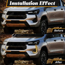 Axyaa LED DRL Toyota Hilux Revo 2024 2025 Daytime Running Lights Turn Signal Fog Lamps