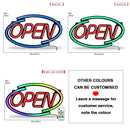 Axyaa Neon Open LED Sign RGB Multicolor Ultra Brightness Store Display