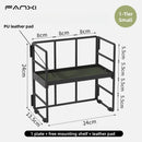 Axyaa Desktop Organizer with Stackable Shelving and Two Storage Trays
