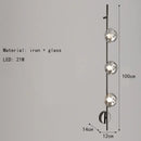 Axyaa Nordic Glass Wall Light Modern Metal Wall Sconce for Bedroom