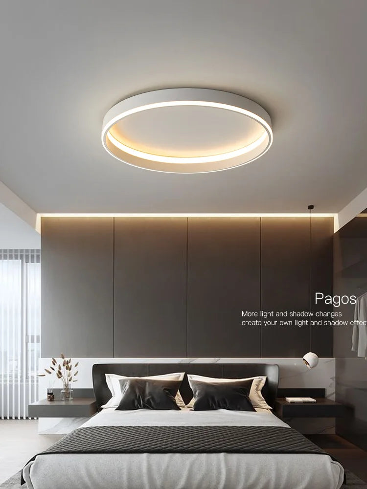 Axyaa Bedroom Ceiling Lamp LED Modern Minimalist Nordic Master Bedroom Lighting