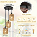Axyaa Boho Retro E27 Pendant Lamp for Kitchen Bedroom Living Room Lighting