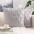 Pink Retro Fluffy Soft Throw Pillowcover 45x45 by Axyaa