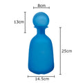 Frosted Glass Vase with Artificial Flowers - Axyaa Aesthetic Decor