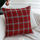 Axyaa Red Plaid Cushion Cover - Christmas Retro Home Decoration
