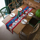 Axyaa Snowflake Jacquard Table Runner: Festive Décor for Winter Home