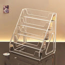 Axyaa Sunglasses & Eyeglasses Clear Display Case 5 Tier Acrylic Riser Stand