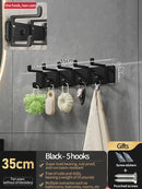 Axyaa Wall Rack Hooks for Bathroom & Kitchen - Folding Robe Towel Holder