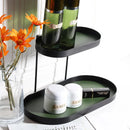 Axya Metal Jewelry Storage Tray & Leather Shelf with Hooks, Nordic Style, Living Room Entryway Storage, Home Decoration