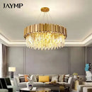 Axyaa Luxury Crystal Ceiling Chandelier: Elegant Nordic LED Pendant Light for Home Decor