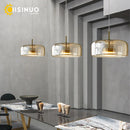 Axyaa Glass Chandelier with Adjustable Cord - Elegant Home Lighting for Dining Room