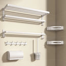 Axyaa Foldable Aluminium Towel Rack, Wall Mounted Bathroom Hardware Set