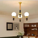 Axyaa Magic Bean LED Chandelier Walnut Wood Pendant Lamp for Living Room