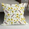 Yellow Leaf Plant Pillow Cover Home Decor Axyaa Branded Sofa Cushion Cover
