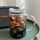 Axyaa Glass Cups with Lid & Straw - Cute Big Drinkware for Coffee, Water, Tea, Juice