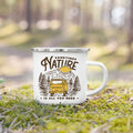 Axyaa Enamel Camping Mug Nature Hiking Travel Coffee Tea Cup