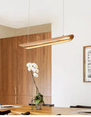 Axyaa Modern LED Wood Chandelier for Office and Restaurant Lighting